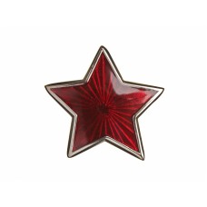 Петличный знак различия "звезда" высшего начальствующего состава НКПС, обр. 1932 г.